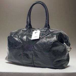 YSL Grained Leather Medium Travel Boston Bag